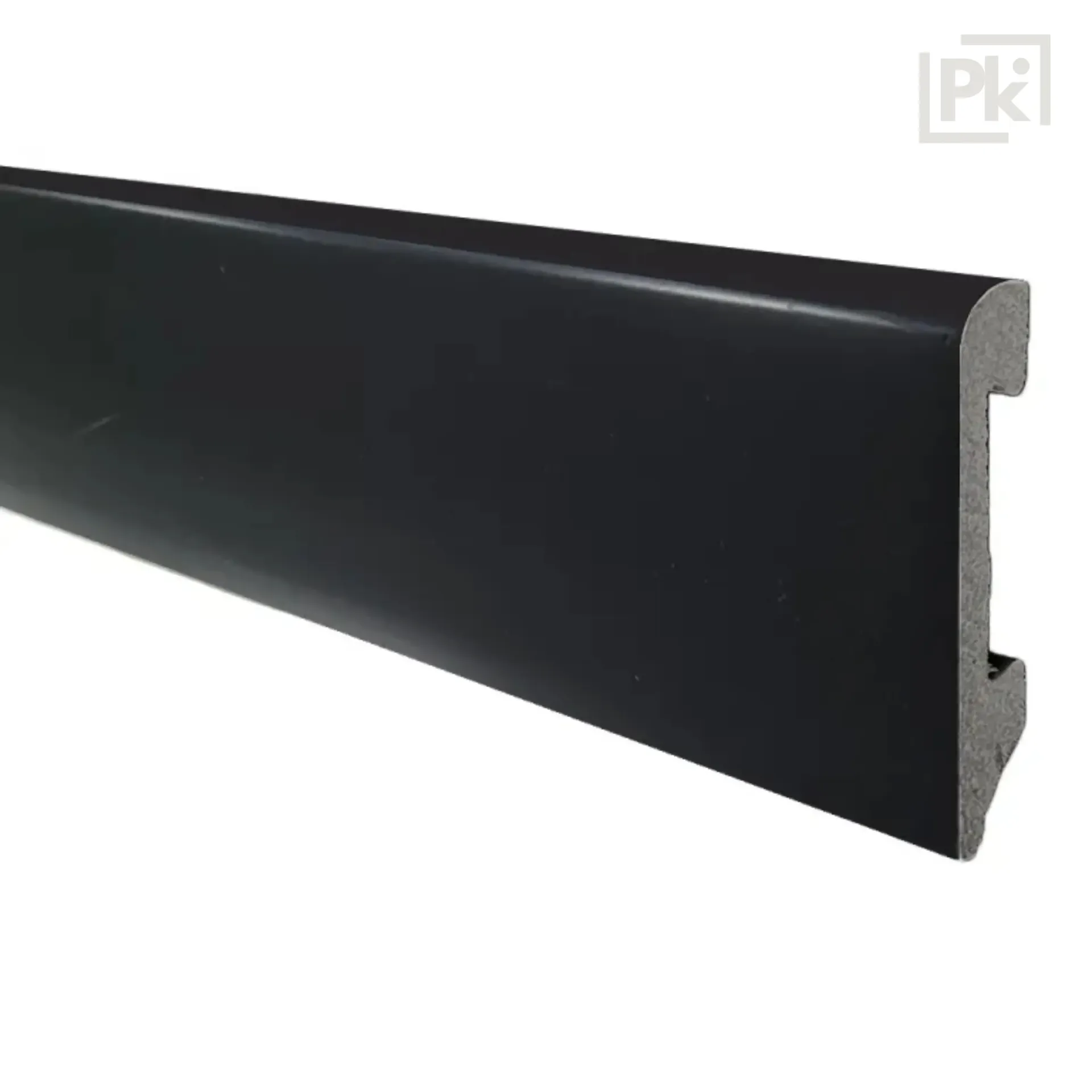 Caja Zócalo Resistente al Agua Top Round Negro Azabache 14mm x 75mm x 2400mm x 20 unidades